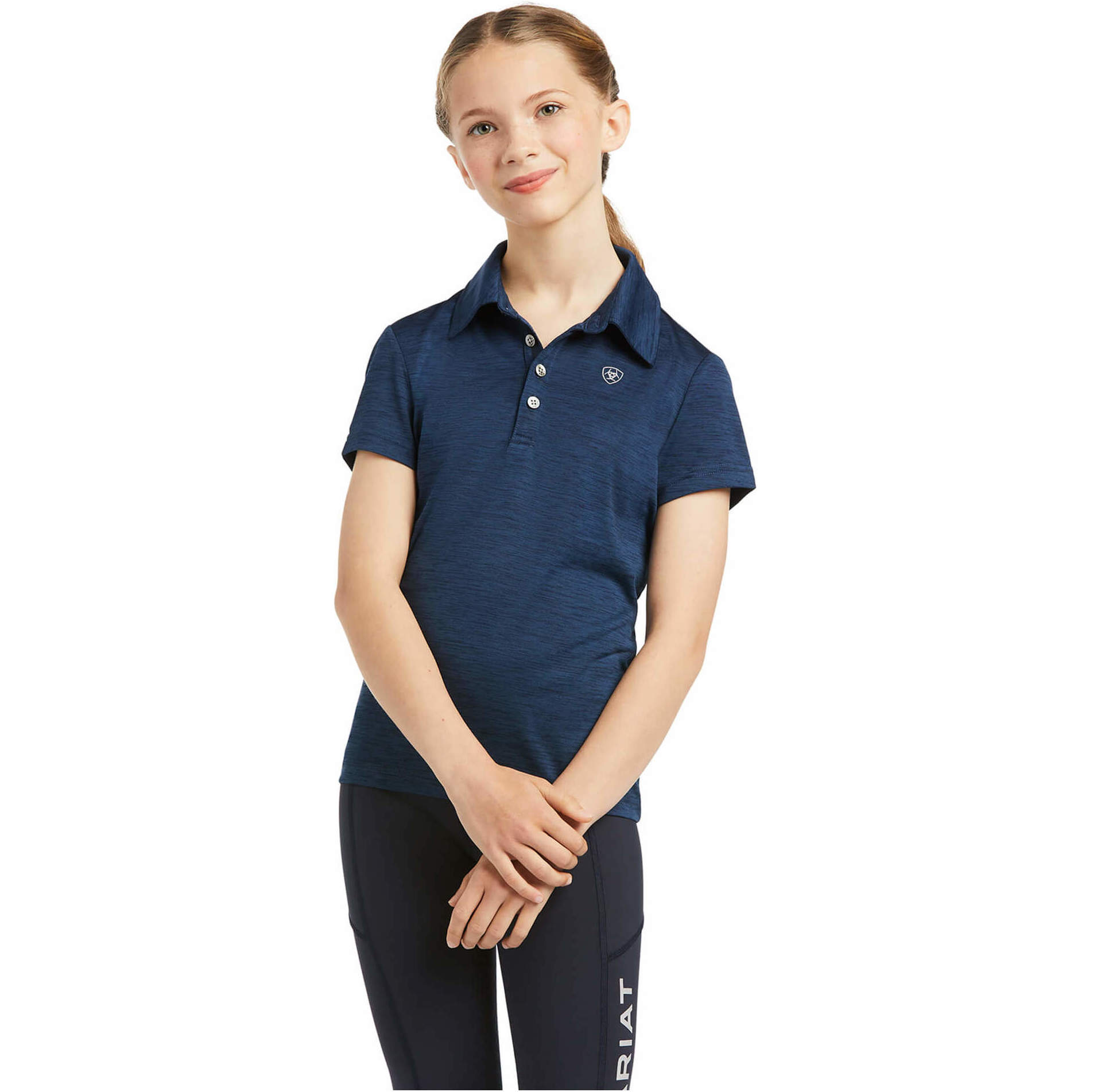 Ariat Junior Laguna Short Sleeve Polo Top 10039498 - Navy